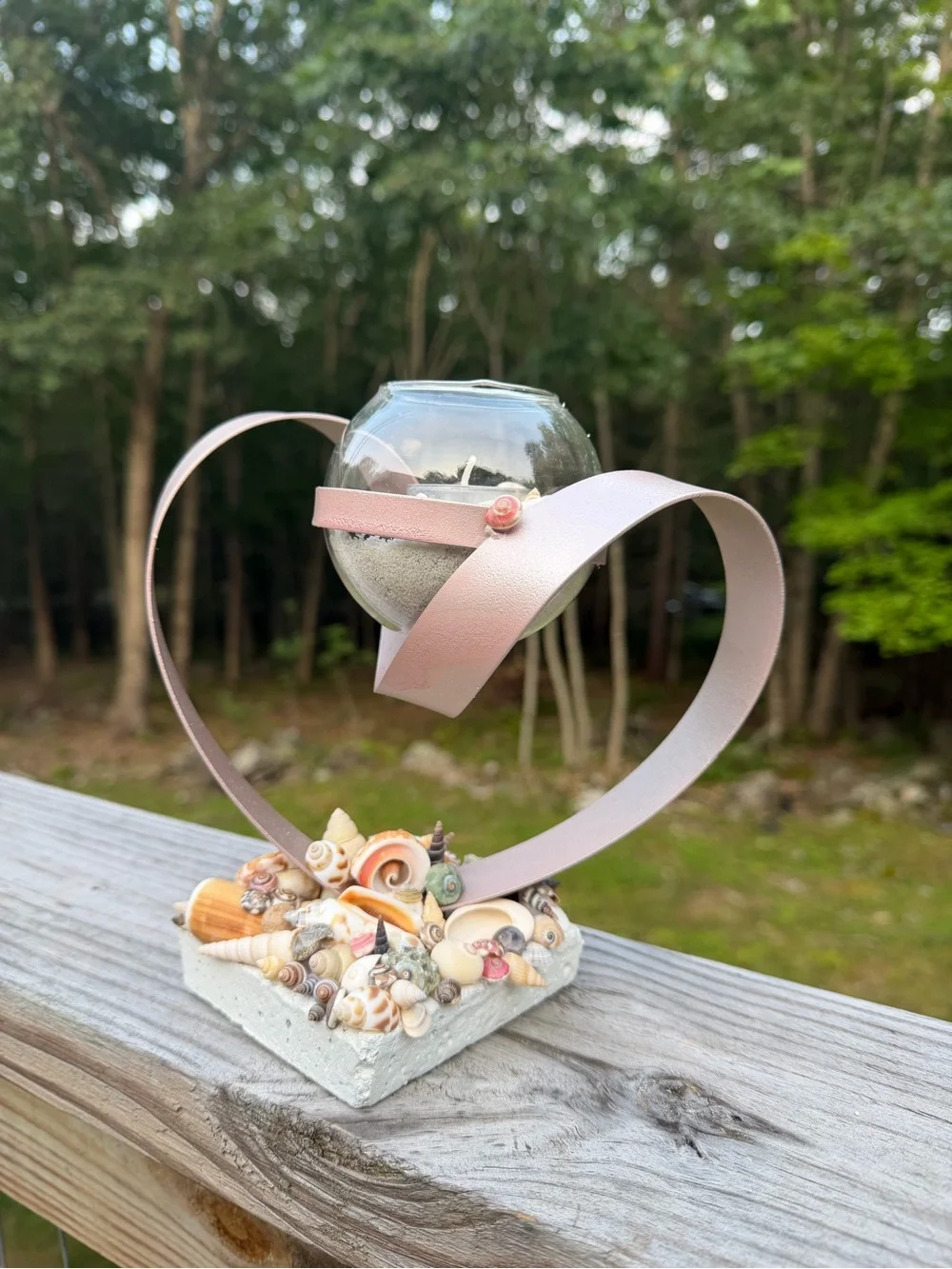 Coastal Decor | Tealight Candle | SeaShell Sculpture